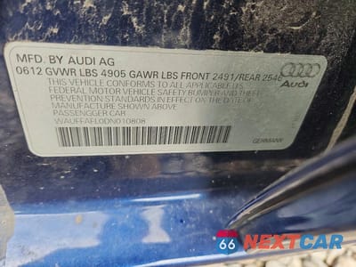 Zdjęcie 12 z 12 samochodu: 2013 AUDI A4 PREMIUM PLUS VIN:WAUFFAFL0DN010808 - miniatura