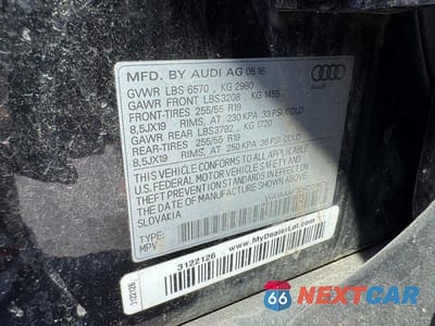 Zdjęcie 13 z 13 samochodu: 2017 AUDI Q7 PREMIUM VIN:WA1AAAF70HD019576 - miniatura