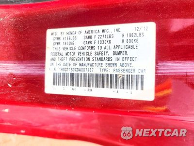Zdjęcie 13 z 13 samochodu: 2013 HONDA ACCORD LX-S VIN:1HGCT1B3XDA007167 - miniatura