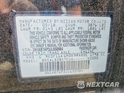 Zdjęcie 13 z 13 samochodu: 2018 NISSAN SENTRA SV VIN:3N1AB7AP3JL650984 - miniatura