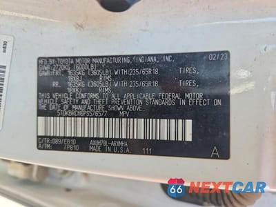 Zdjęcie 13 z 13 samochodu: 2023 TOYOTA HIGHLANDER HYBRID XLE VIN:5TDKBRCH6PS576577 - miniatura