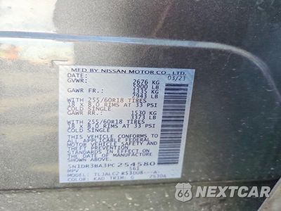 Zdjęcie 12 z 12 samochodu: 2023 NISSAN PATHFINDER SV VIN:5N1DR3BA3PC254580 - miniatura
