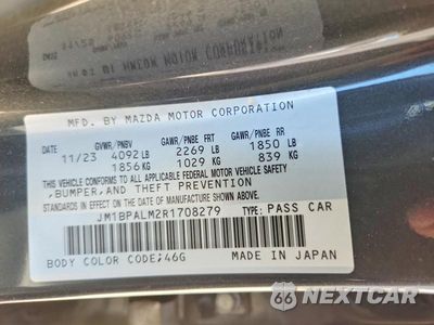 Zdjęcie 12 z 12 samochodu: 2024 MAZDA 3 PREFERRED VIN:JM1BPALM2R1708279 - miniatura