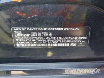Zdjęcie 13 z 13 samochodu: 2022 BMW M340I VIN:3MW5U7J04N8C34508 - miniatura