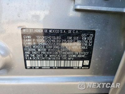 Zdjęcie 12 z 12 samochodu: 2025 HONDA HR-V EXL VIN:3CZRZ2H77SM788358 - miniatura