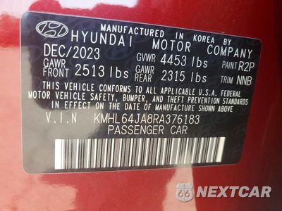 Zdjęcie 13 z 13 samochodu: 2024 HYUNDAI SONATA SEL VIN:KMHL64JA8RA376183 - miniatura