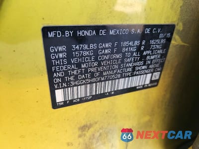 Zdjęcie 12 z 12 samochodu: 2015 HONDA FIT EX VIN:3HGGK5H80FM770528 - miniatura