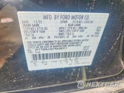 Zdjęcie 12 z 12 samochodu: 2026 FORD MAVERICK XLT VIN:3FTTW8J32TRA28311 - miniatura
