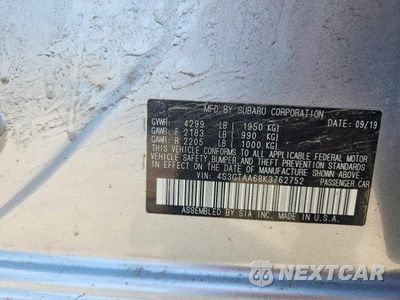 Zdjęcie 12 z 12 samochodu: 2019 SUBARU IMPREZA VIN:4S3GTAA68K3762752 - miniatura