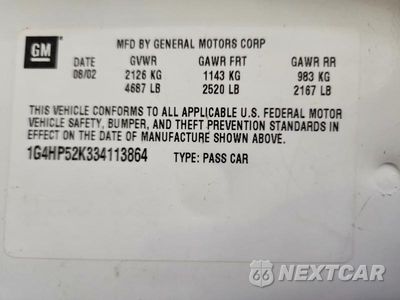 Zdjęcie 12 z 12 samochodu: 2003 BUICK LESABRE CUSTOM VIN:1G4HP52K334113864 - miniatura