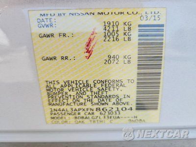 Zdjęcie 12 z 12 samochodu: 2015 NISSAN ALTIMA 2.5 S VIN:1N4AL3APXFN862104 - miniatura