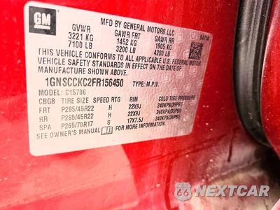 Zdjęcie 13 z 13 samochodu: 2015 CHEVROLET TAHOE C1500 LTZ VIN:1GNSCCKC2FR156450 - miniatura