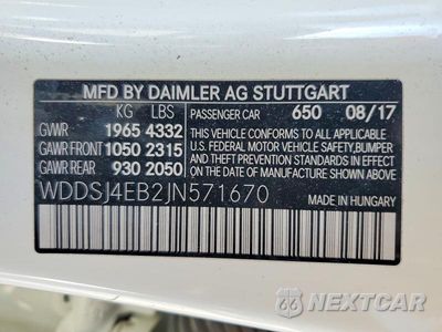 Zdjęcie 13 z 13 samochodu: 2018 MERCEDES-BENZ CLA 250 VIN:WDDSJ4EB2JN571670 - miniatura