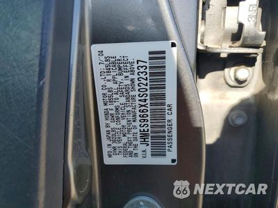 Zdjęcie 13 z 13 samochodu: 2004 HONDA CIVIC HYBRID VIN:JHMES966X4S022337 - miniatura