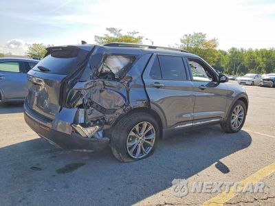 Trzecie zdjęcie samochodu z tyłu: 2022 FORD EXPLORER XLT VIN:1FMSK8DH2NGA91686 - miniatura