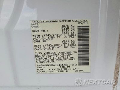Zdjęcie 12 z 12 samochodu: 2019 NISSAN NV 1500 SV DELIVERY VAN VIN:1N6BF0KM0KN808732 - miniatura