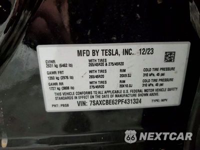 Zdjęcie 13 z 13 samochodu: 2023 TESLA MODEL X VIN:7SAXCBE62PF431324 - miniatura