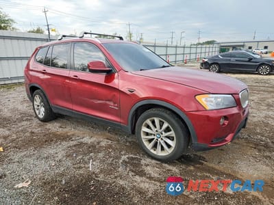 Czwarte zdjęcie samochodu z boku: 2013 BMW X3 XDRIVE28I VIN:5UXWX9C56D0A21489 - miniatura