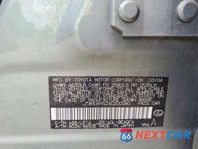 Zdjęcie 12 z 12 samochodu: 2004 LEXUS GS 300 VIN:JT8BD69S240200080 - miniatura