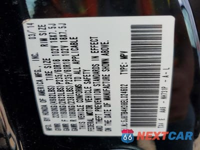 Zdjęcie 13 z 13 samochodu: 2014 ACURA RDX VIN:5J8TB4H38EL024602 - miniatura