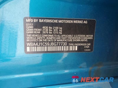Zdjęcie 12 z 12 samochodu: 2018 BMW 430I GRAN COUPE VIN:WBA4J1C59JBG77730 - miniatura