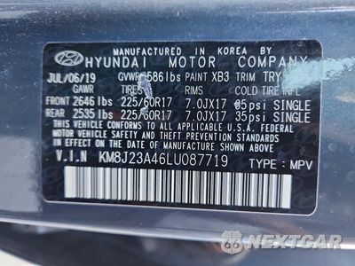 Zdjęcie 14 z 14 samochodu: 2020 HYUNDAI TUCSON SE VIN:KM8J23A46LU087719 - miniatura