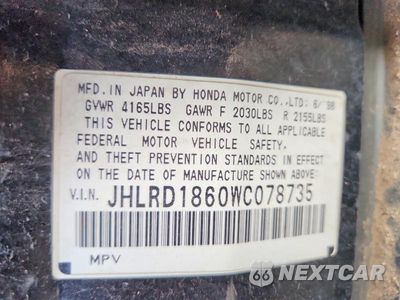 Zdjęcie 13 z 13 samochodu: 1998 HONDA CR-V EX VIN:JHLRD1860WC078735 - miniatura