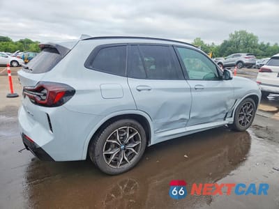 Trzecie zdjęcie samochodu z tyłu: 2023 BMW X3 XDRIVE30I VIN:5UX53DP07P9P42104 - miniatura