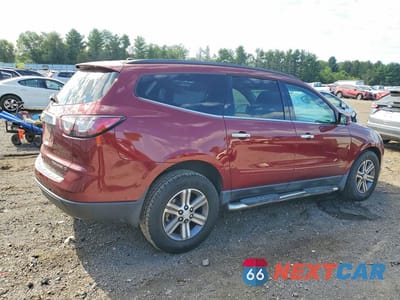 Trzecie zdjęcie samochodu z tyłu: 2015 CHEVROLET TRAVERSE LT VIN:1GNKRHKD4FJ264930 - miniatura