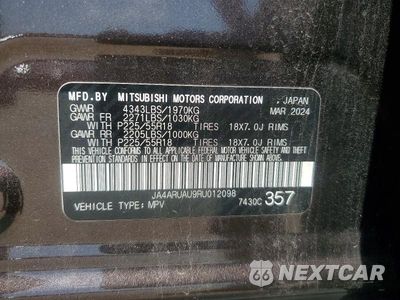 Zdjęcie 14 z 14 samochodu: 2024 MITSUBISHI OUTLANDER SPORT S/SE VIN:JA4ARUAU9RU012098 - miniatura