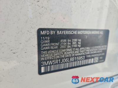 Zdjęcie 12 z 12 samochodu: 2020 BMW 330I VIN:3MW5R1J06L8B15953 - miniatura