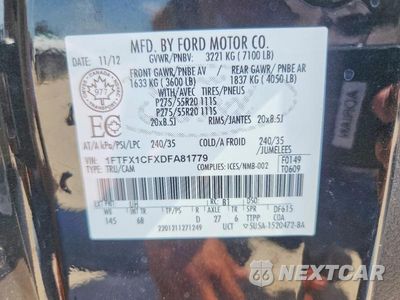 Zdjęcie 12 z 12 samochodu: 2013 FORD F150 SUPER CAB VIN:1FTFX1CFXDFA81779 - miniatura