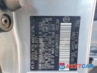 Zdjęcie 12 z 12 samochodu: 2021 TOYOTA CAMRY LE VIN:4T1C31AK9MU565609 - miniatura