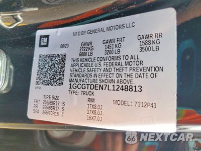 Zdjęcie 12 z 12 samochodu: 2020 CHEVROLET COLORADO Z71 VIN:1GCGTDEN7L1248813 - miniatura