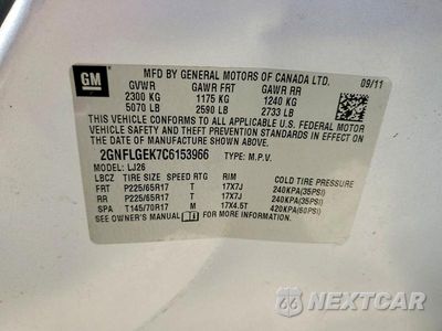 Zdjęcie 13 z 13 samochodu: 2012 CHEVROLET EQUINOX LTZ VIN:2GNFLGEK7C6153966 - miniatura