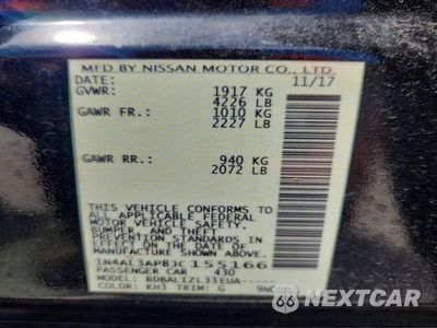 Zdjęcie 12 z 12 samochodu: 2018 NISSAN ALTIMA 2.5 SV VIN:1N4AL3AP8JC155166 - miniatura