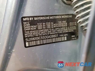 Zdjęcie 14 z 14 samochodu: 2013 BMW X3 XDRIVE28I VIN:5UXWX9C55D0A08801 - miniatura