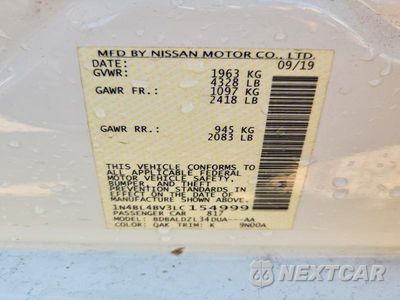 Zdjęcie 13 z 13 samochodu: 2020 NISSAN ALTIMA S VIN:1N4BL4BV3LC154999 - miniatura