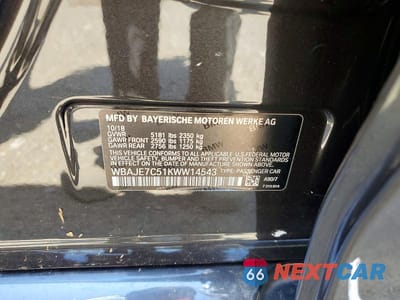 Zdjęcie 12 z 12 samochodu: 2019 BMW 540 XI VIN:WBAJE7C51KWW14543 - miniatura