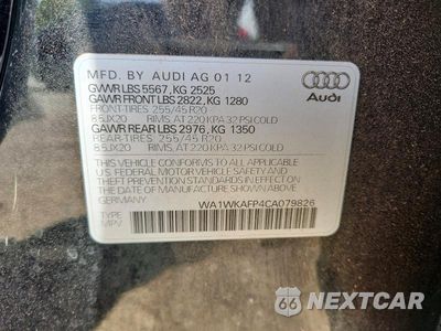 Zdjęcie 13 z 13 samochodu: 2012 AUDI Q5 PRESTIGE VIN:WA1WKAFP4CA079826 - miniatura
