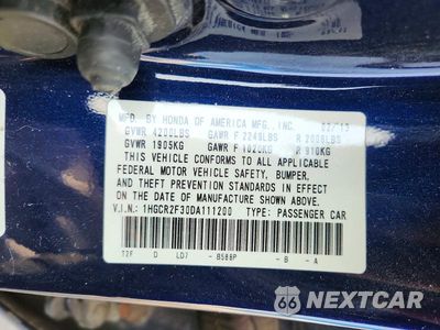 Zdjęcie 13 z 13 samochodu: 2013 HONDA ACCORD LX VIN:1HGCR2F30DA111200 - miniatura