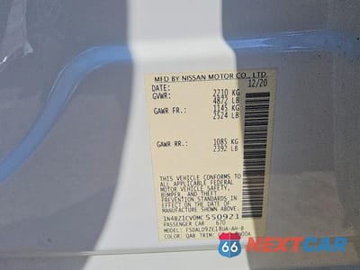 Zdjęcie 14 z 14 samochodu: 2021 NISSAN LEAF SV PLUS VIN:1N4BZ1CV0MC550921 - miniatura