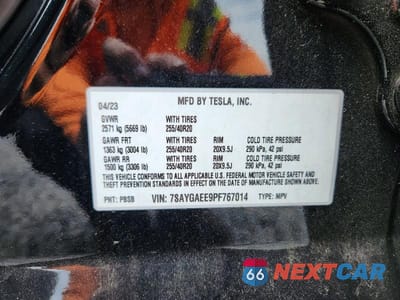 Zdjęcie 12 z 12 samochodu: 2023 TESLA MODEL Y VIN:7SAYGAEE9PF767014 - miniatura