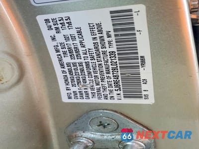 Zdjęcie 12 z 12 samochodu: 2008 HONDA CR-V EXL VIN:5J6RE48728L021339 - miniatura