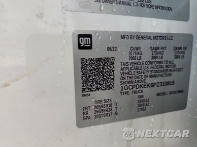 Zdjęcie 12 z 12 samochodu: 2023 CHEVROLET SILVERADO K1500 LT-L VIN:1GCPDKEK6PZ310815 - miniatura