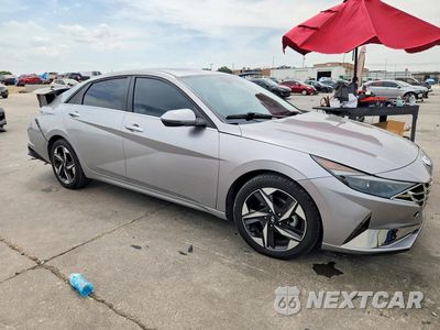 Czwarte zdjęcie samochodu z boku: 2021 HYUNDAI ELANTRA LIMITED VIN:5NPLP4AG3MH016519 - miniatura