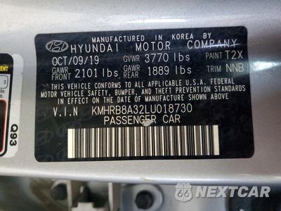 Zdjęcie 13 z 13 samochodu: 2020 HYUNDAI VENUE SE VIN:KMHRB8A32LU018730 - miniatura