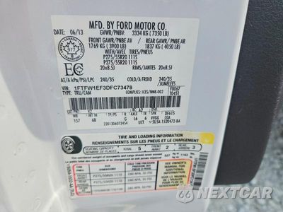 Zdjęcie 12 z 12 samochodu: 2013 FORD F150 SUPERCREW VIN:1FTFW1EF3DFC73478 - miniatura