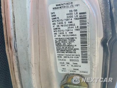 Zdjęcie 13 z 13 samochodu: 1997 NISSAN TRUCK BASE VIN:1N6SD11S2VC301925 - miniatura