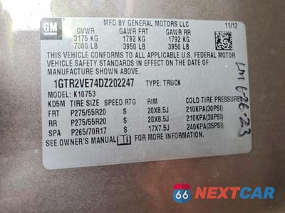 Zdjęcie 13 z 13 samochodu: 2013 GMC SIERRA K1500 SLE VIN:1GTR2VE74DZ202247 - miniatura